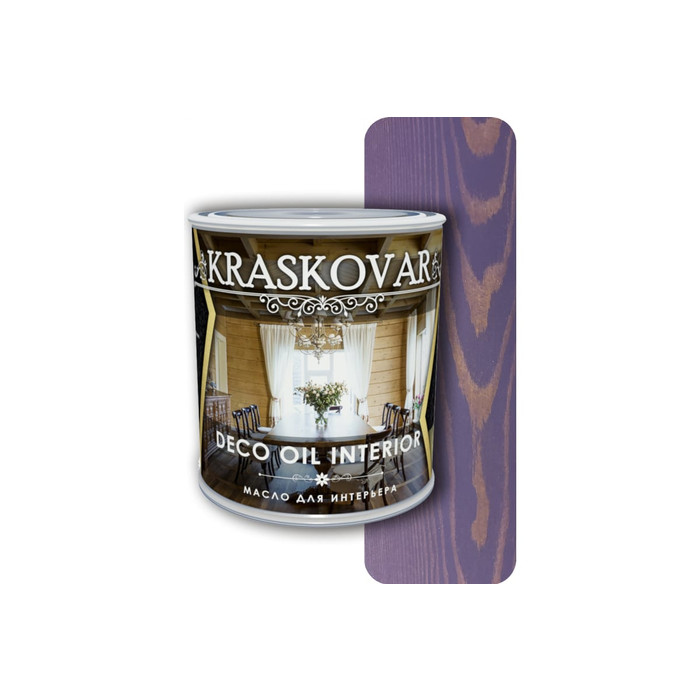 Масло для интерьера Kraskovar Deco Oil Interior лаванда, 0.75 л 1265