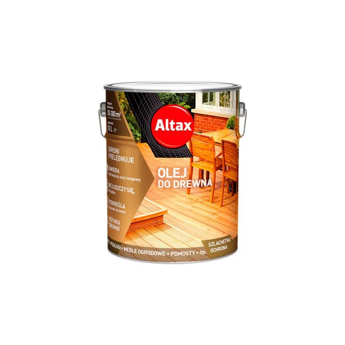 Масло ALTAX OLEJ бесцветный, с УФ фильтром, 10 л 50041-01-001000