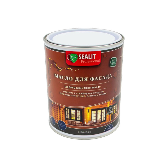 Масло для фасадов Sealit Facade oil 1 л, макассар 14-1010