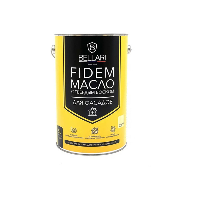 Масло для фасадов с твердым воском Bellari FIDEM (черный; 5 л) 27543