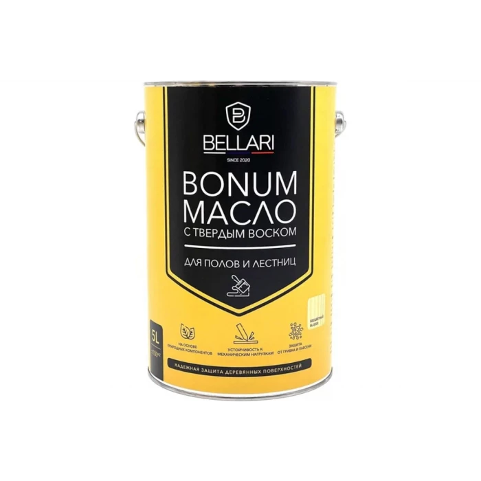Масло для пола и лестниц с твердым воском Bellari BONUM (беленый дуб; 5 л) 26737