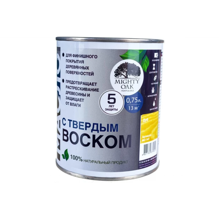 Масло с твёрдым воском Mighty Oak (дуб; 0.75 л) MO147