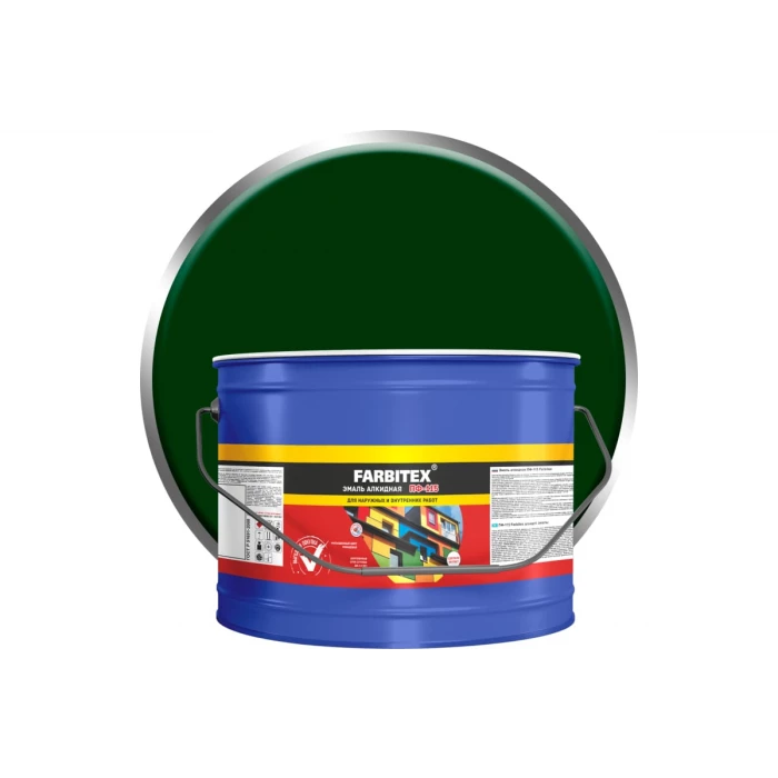 Алкидная эмаль FARBITEX ПФ-115 (зеленый; 10 кг) 4300005144