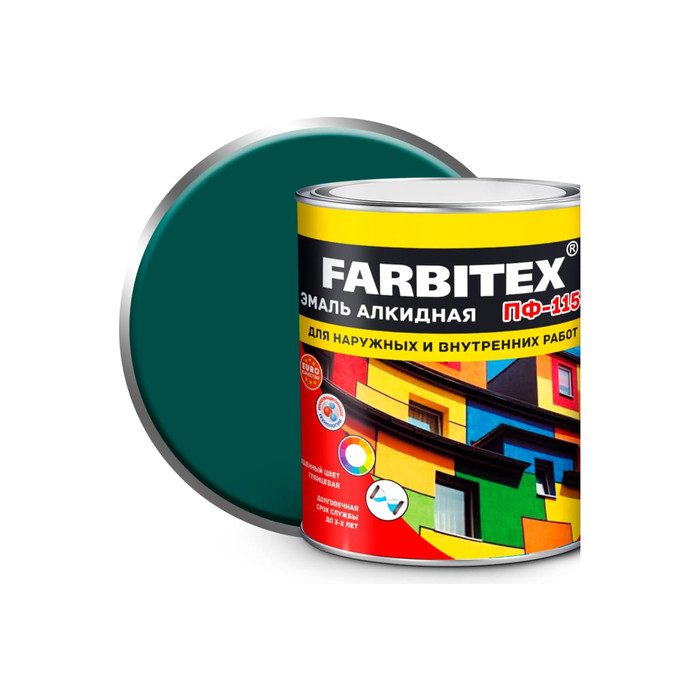 Алкидная эмаль FARBITEX ПФ-115 (морская волна; 2.7 кг) 4300001652