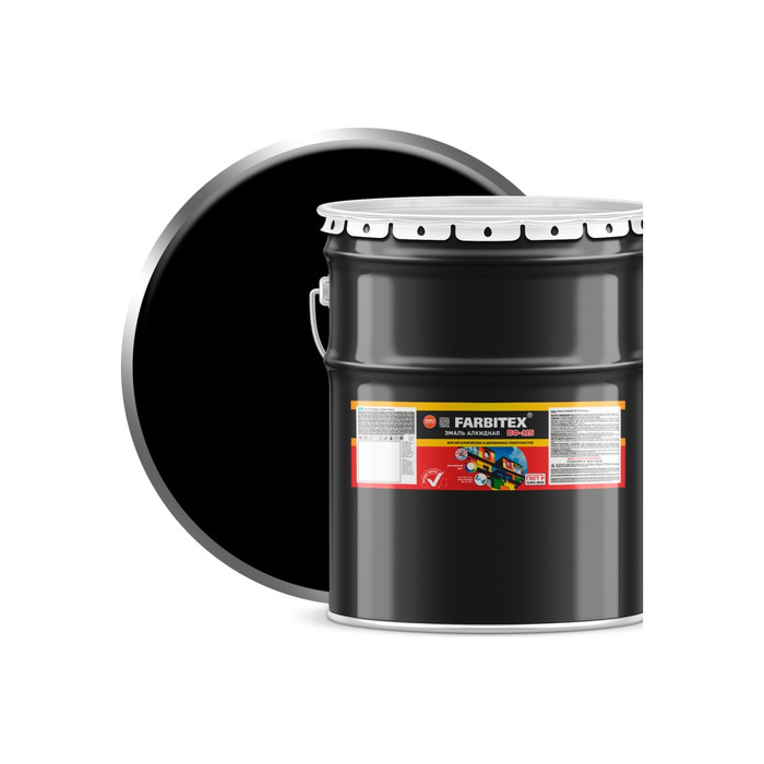 Алкидная эмаль FARBITEX ПФ-115 (черный; 20 кг) 4300001613