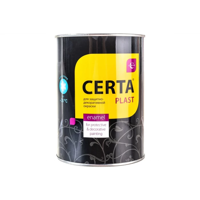 Кузнечная декоративная антикоррозионная краска CERTA PLAST черный (0,8 кг) PLM00086