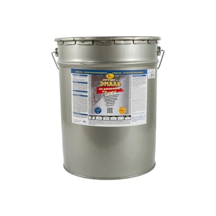 Грунт-эмаль по ржавчине 3в1 НОВБЫТХИМ черная, 20 л 661