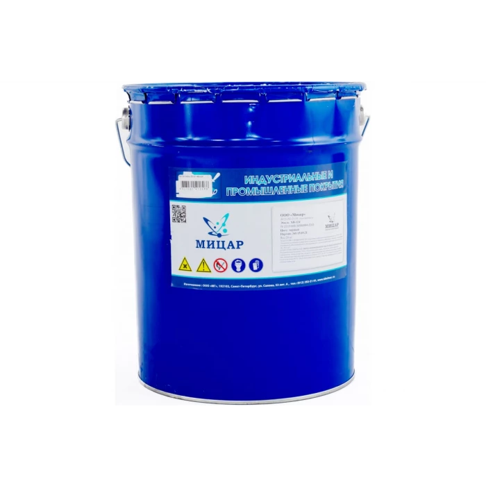 Атмосферостойкая эмаль Мицар ХВ-124 20 кг чёрный 923