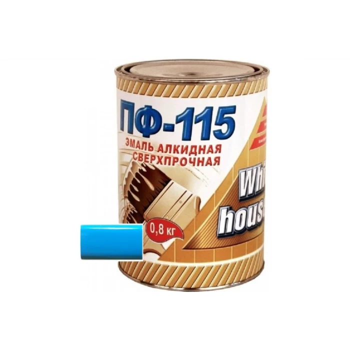 Эмаль White House ПФ-115 (голубая; 0.8 кг) 15209