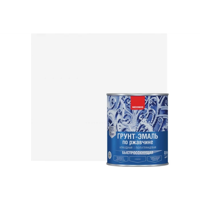 Быстросохнущая грунт-эмаль 3в1 NEOMID (белый; 0.9 кг) Н-FdCoat-0,9/бел