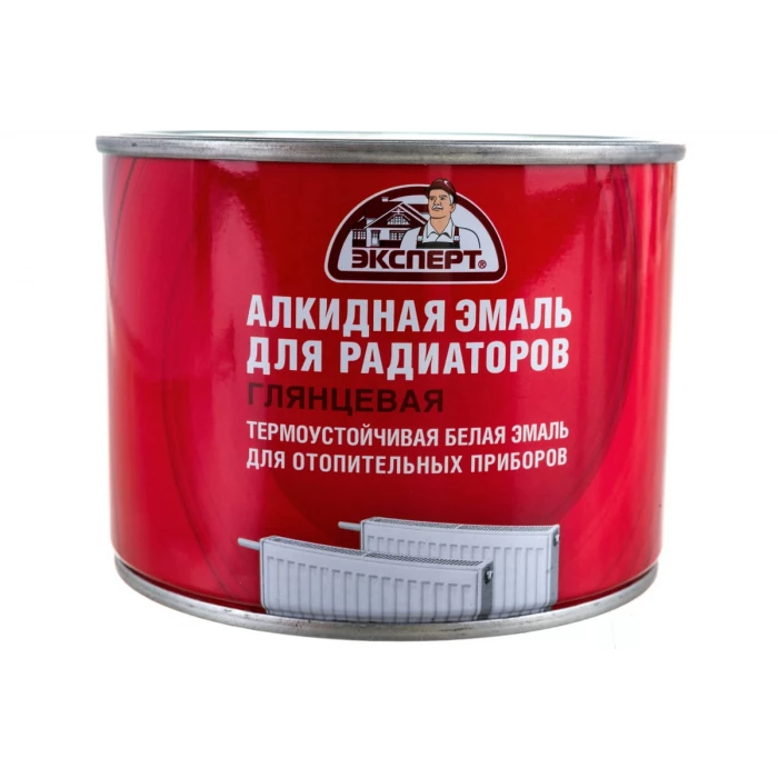 Эмаль алкидная для радиаторов ЭКСПЕРТ белая 0,5 кг 20248