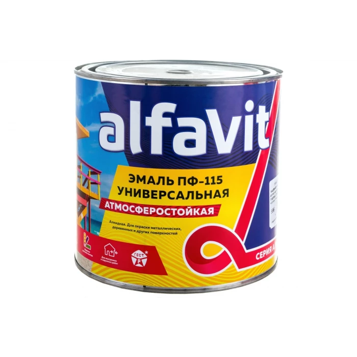 Эмаль Альфа KRAFOR ПФ-115 серая 2,7 кг 6 30797