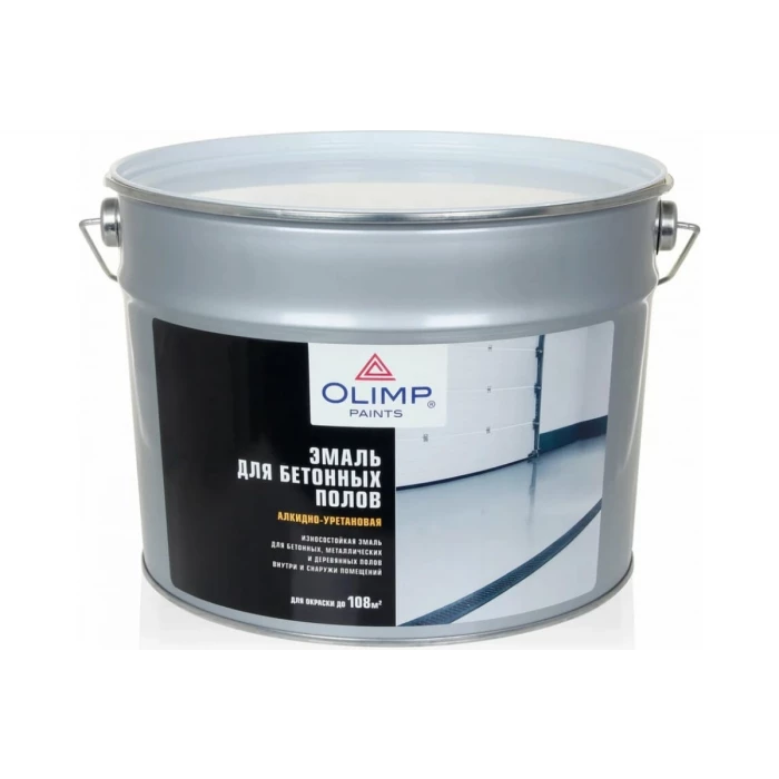 Эмаль для бетонных полов OLIMP (белая; база А; 9 л) 15982