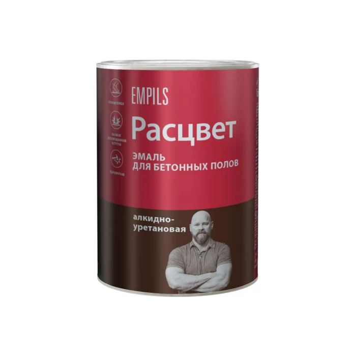 Эмаль для бетонных полов Расцвет красно-коричневая, 0.9 кг 70683