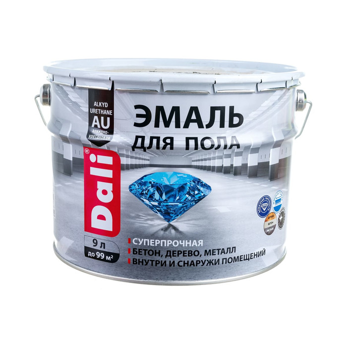 Эмаль для пола DALI Серая 9 л 1 55012