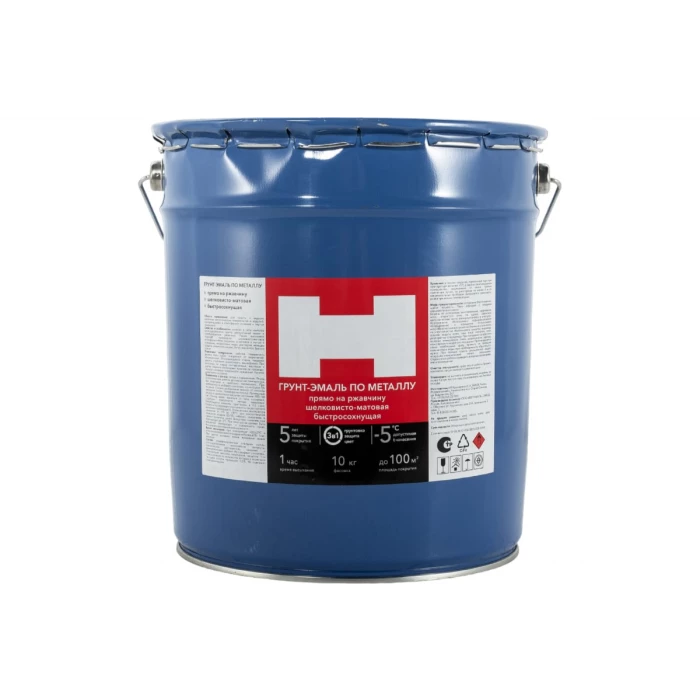 Грунт-эмаль по ржавчине HAMMERTON 3в1, синяя, 10 кг 1 205903