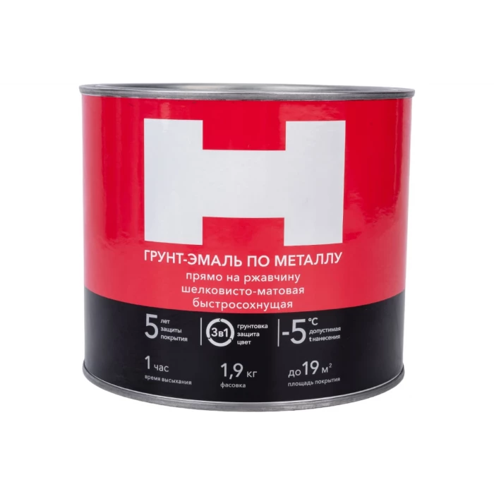 Грунт-эмаль по ржавчине Hummerton 3 в 1 серый 1.9 кг 6 205547