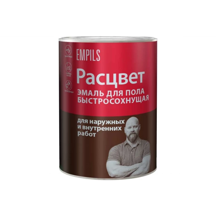 Эмаль для пола Расцвет быстросохнущая, золотистая, 0.9 кг 71992
