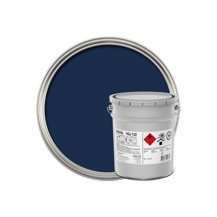 Быстросохнущая нитраэмаль ЯРОСЛАВСКИЕ КРАСКИ НЦ-132 глянцевая синяя, 17 кг П1770.3
