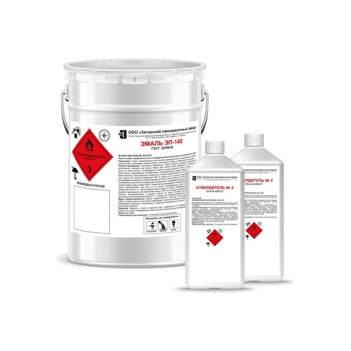 Эмаль ЗАГОРСКИЙ ЛАКОКРАСОЧНЫЙ ЗАВОД ЭП-140 защитная 5 кг ZLK05389