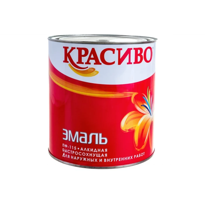 Эмаль Красиво ПФ-115 белая, банка 2,7 кг 4690417011063