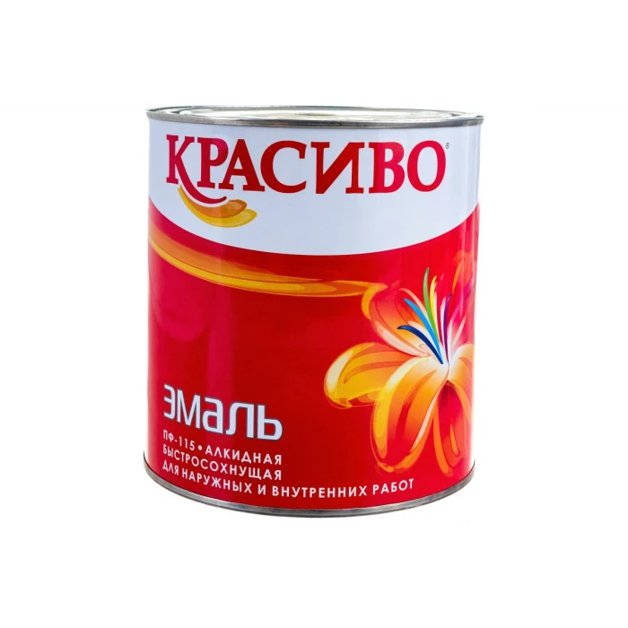 Эмаль Красиво ПФ-115 желтая, банка 2,7 кг 4690417011346