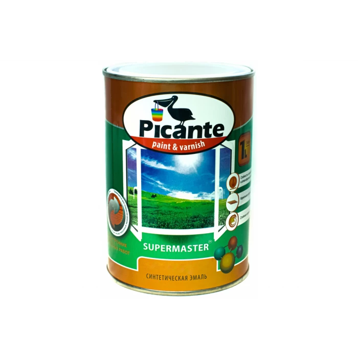 Глянцевая эмаль Picante SUPERMASTER эконом RAL 0001 белая 0,75кг 10390-0001.BB