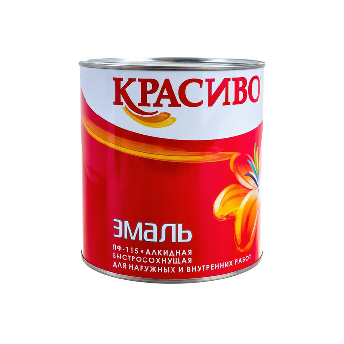 Эмаль Красиво ПФ-115 серая, банка 2,7 кг 4690417011148