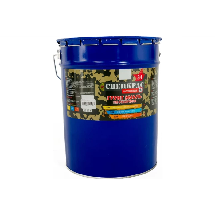 Грунт-эмаль по ржавчине Мицар СПЕЦКРАС п/гл. 25 кг серый УТ000009277