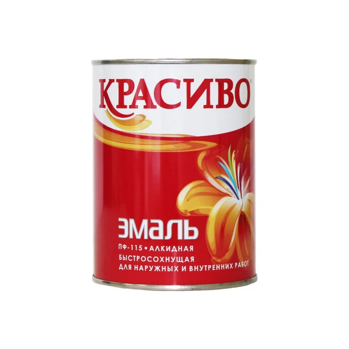 Эмаль Красиво ПФ-115 черная, банка 0,8 кг 4690417011162