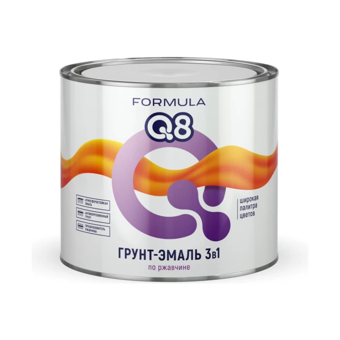 Грунт-эмаль по ржавчине ПРЕСТИЖ FORMULA Q8 красно-коричневый, 1.9 кг 52036