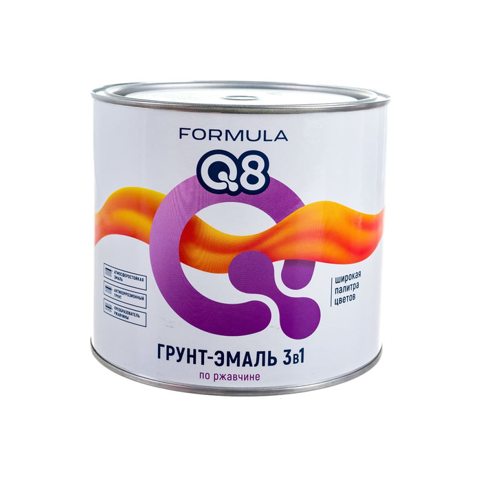 Грунт-эмаль по ржавчине ПРЕСТИЖ FORMULA Q8 серый, 1.9 кг 52038