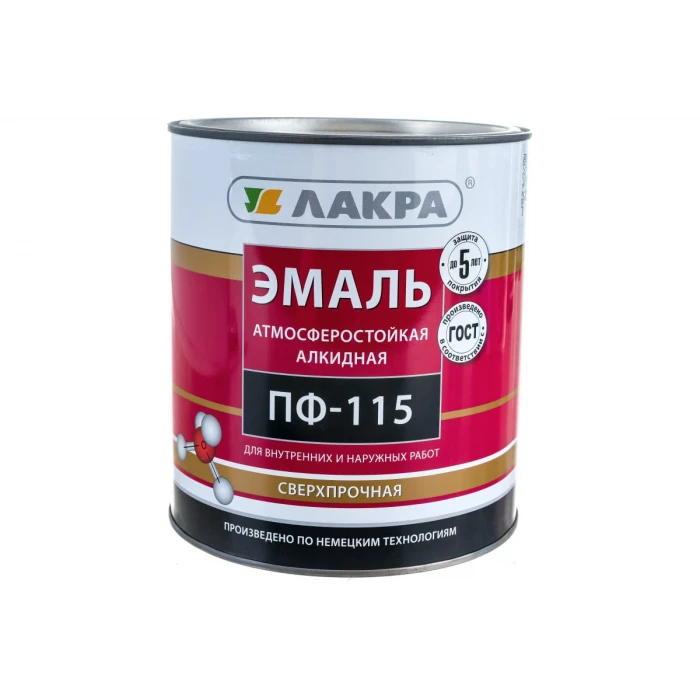 Эмаль Лакра ПФ-115 белая матовая, 3 кг 90000698908