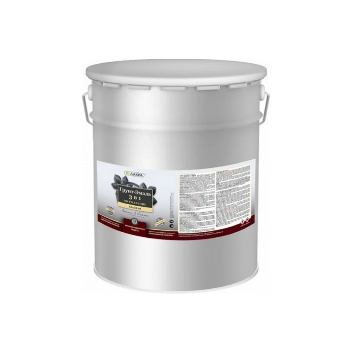 Грунт-эмаль 3 в 1 Лакра сигнально-синий, RAL 5005, 15 кг Лк-00008059