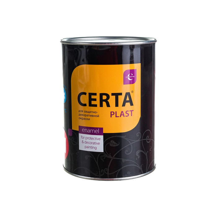 Грунт-эмаль 3в1 по ржавчине CERTA-PLAST черный 0,8кг PL3V10025 фото 7
