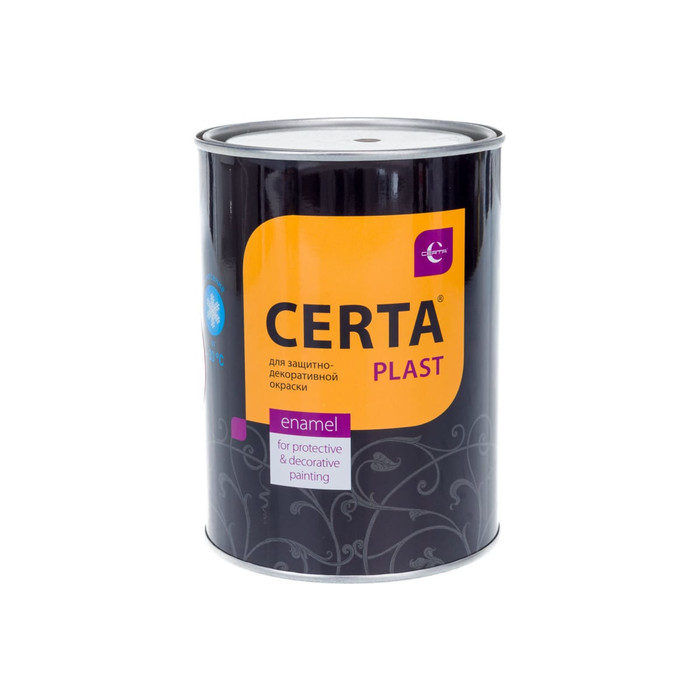 Грунт-эмаль 3в1 по ржавчине CERTA-PLAST шоколад 0,8кг PL3V10027 фото 4