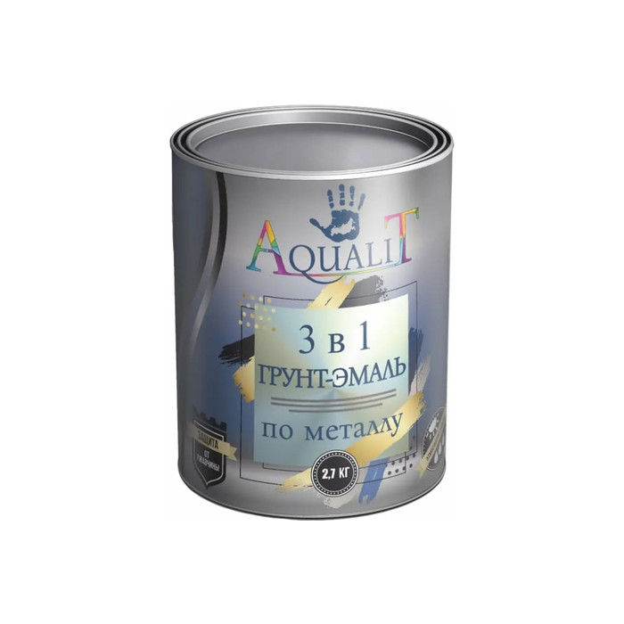 Грунт-эмаль Aqualit 3 в 1 синяя, 2.7 кг pvpsz012