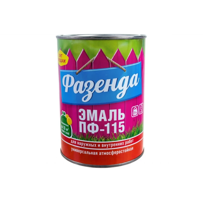 Эмаль Ленинградские краски Фазенда ПФ-115 желтая 0,9 кг 24296