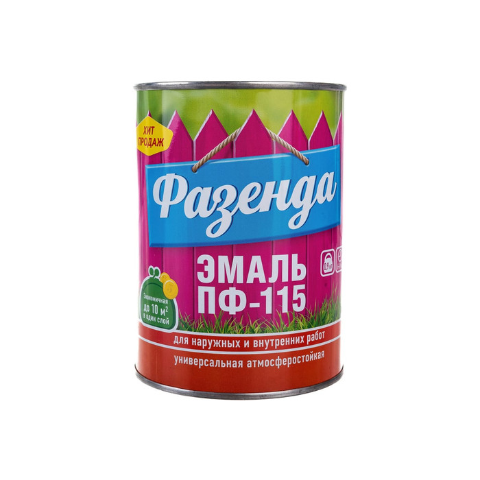 Эмаль Ленинградские краски Фазенда ПФ-115 серая 0,9 кг 24302
