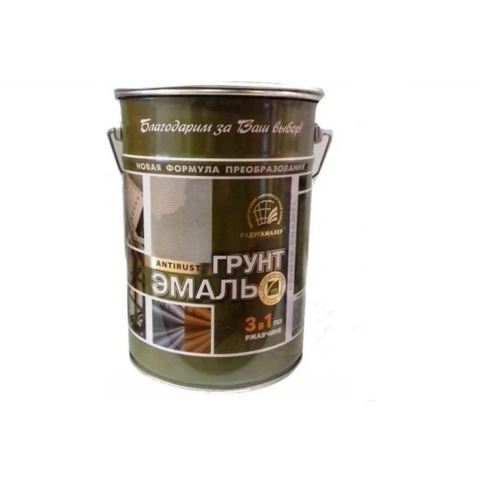 Грунт-эмаль Радугамалер 3 в 1 серая 10 кг 2000996555032