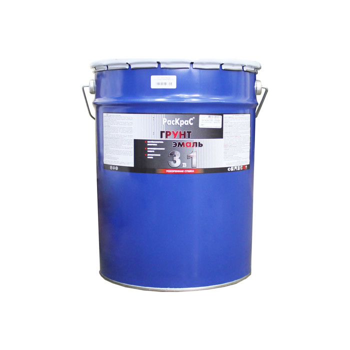 Грунт-эмаль РасКрас 3 в 1, синяя, барабан 21 кг 4690417022403