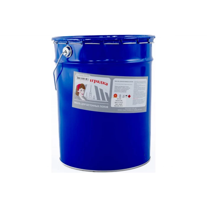 Износостойкая краска для бетонных полов Ленинградка АК 114, 20 кг серый 833