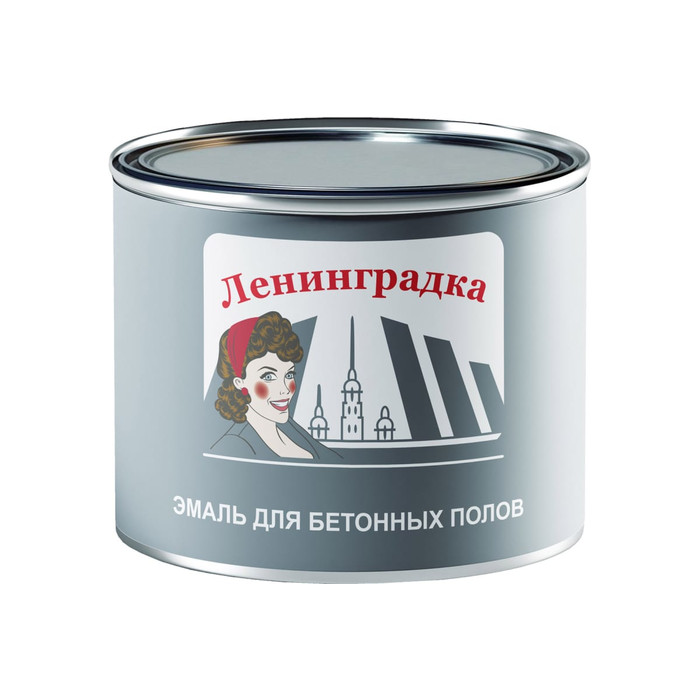 Износостойкая краска для бетонных полов ЛЕНИНГРАДКА АК-114 (0,8 кг; белая) УТ000011944