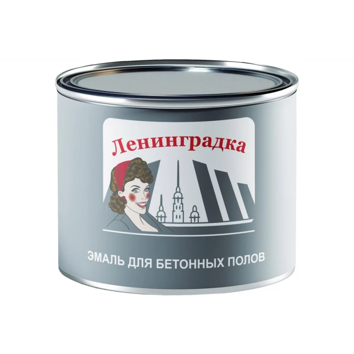 Износостойкая краска для бетонных полов ЛЕНИНГРАДКА АК-114 (0,8 кг; белая) УТ000011944