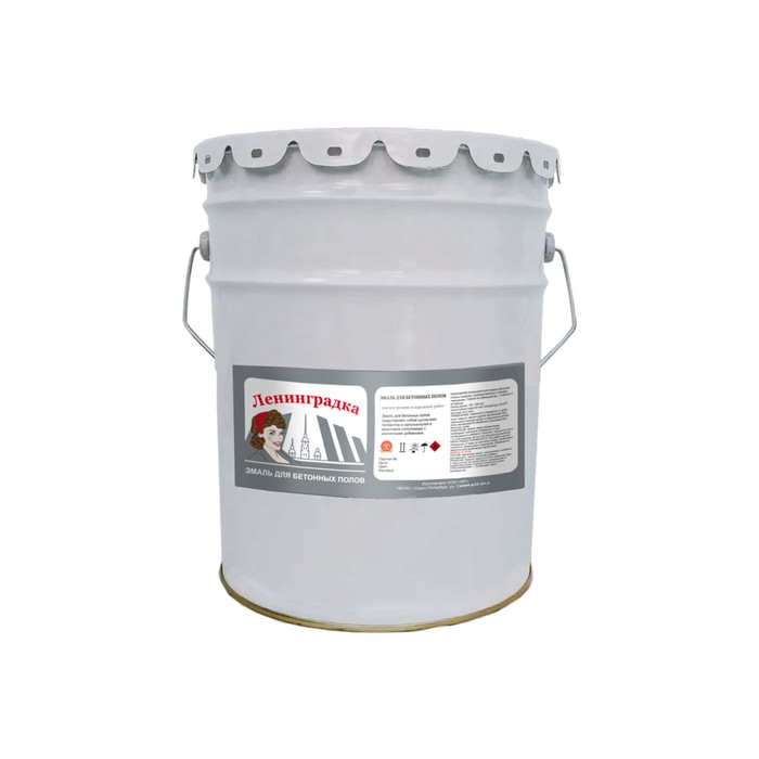 Износостойкая краска для бетонных полов ЛЕНИНГРАДКА АК-114 (5 кг; белый) УТ000012417