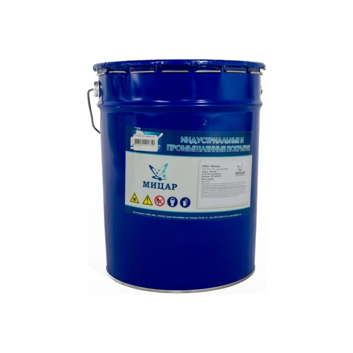 Кислотостойкая эмаль Мицар ХВ-785 20 кг серебристый УТ000004704