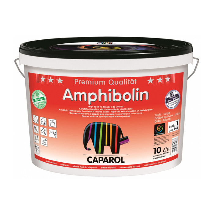 Краска CAPAROL CAPAMIX AMPHIBOLIN BAS 1 универсальная, износостойкая, влагостойкая, VIP 2,5л 800452