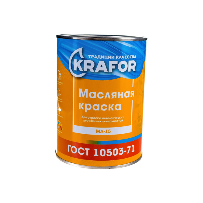 Краска Krafor сурик-железный 0.9 кг