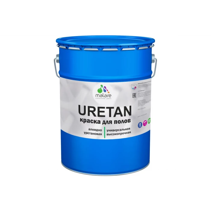 Краска MALARE URETAN для пола, полуглянцевая, зеленая, 18 кг 2015385374002