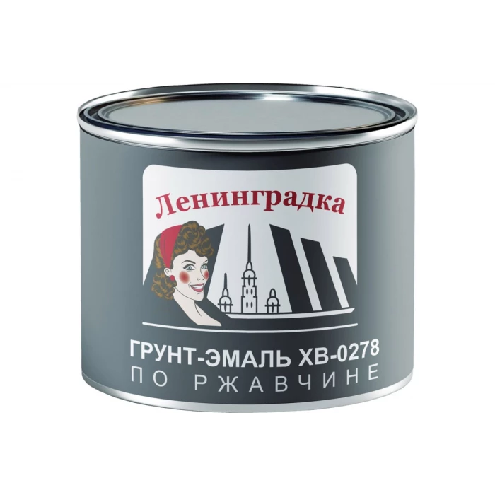 Грунт-эмаль ЛЕНИНГРАДКА ХВ-0278 (1,8 кг; белый) УТ000011935